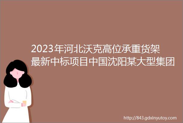 2023年河北沃克高位承重货架最新中标项目中国沈阳某大型集团高位重型横梁式货架项目建设初期