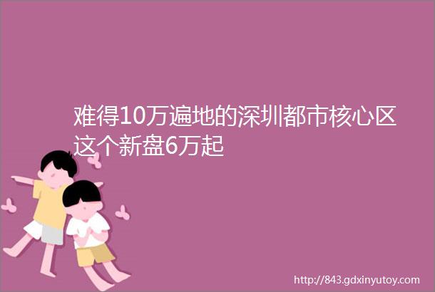 难得10万遍地的深圳都市核心区这个新盘6万起