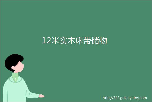 12米实木床带储物