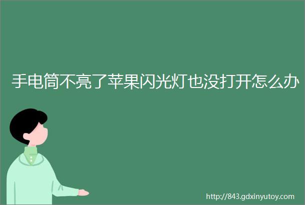 手电筒不亮了苹果闪光灯也没打开怎么办