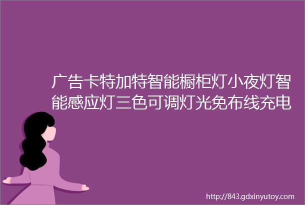 广告卡特加特智能橱柜灯小夜灯智能感应灯三色可调灯光免布线充电款现价4890优惠券30券后价1890