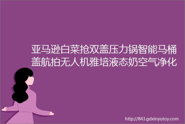 亚马逊白菜抢双盖压力锅智能马桶盖航拍无人机雅培液态奶空气净化器