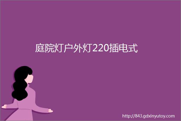 庭院灯户外灯220插电式