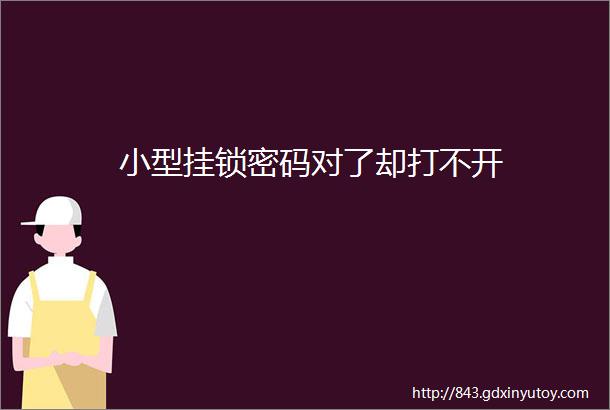 小型挂锁密码对了却打不开