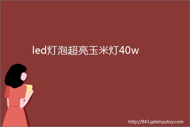 led灯泡超亮玉米灯40w