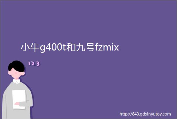 小牛g400t和九号fzmix