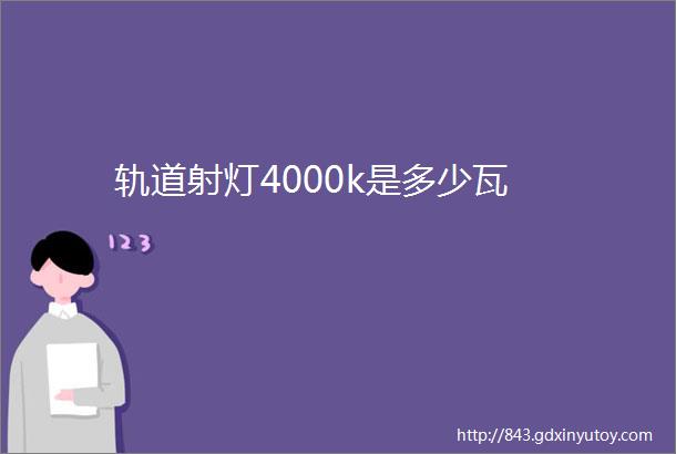 轨道射灯4000k是多少瓦