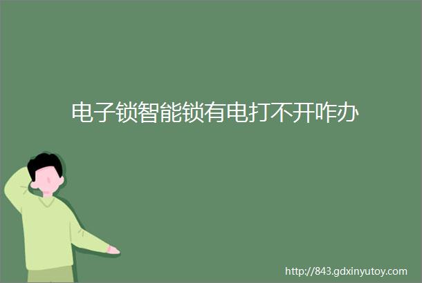 电子锁智能锁有电打不开咋办