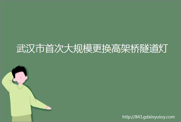 武汉市首次大规模更换高架桥隧道灯